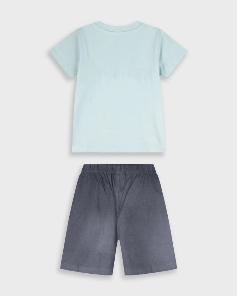 Εφηβικό Σετ Μακό με Μπλούζα Coolest και Βερμούδα Αγόρι (6-16) –Ανθρακί– 