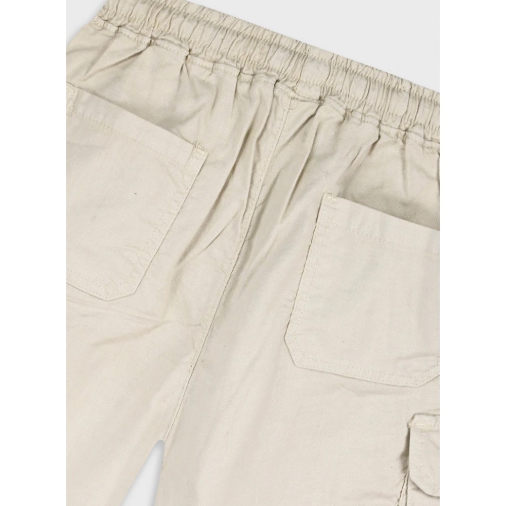 Εφηβική Βερμούδα Cargo με Μαλακό Ύφασμα Αγόρι (6-16) –Βανίλια– 13-226015-2