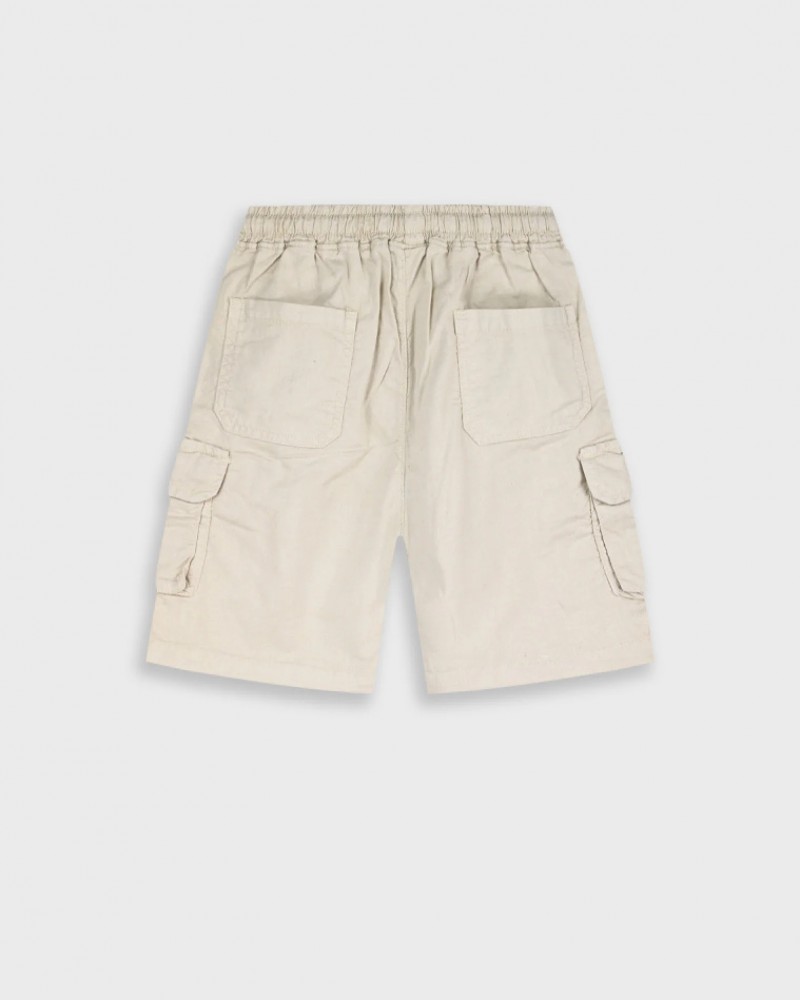 Εφηβική Βερμούδα Cargo με Μαλακό Ύφασμα Αγόρι (6-16) –Βανίλια– 