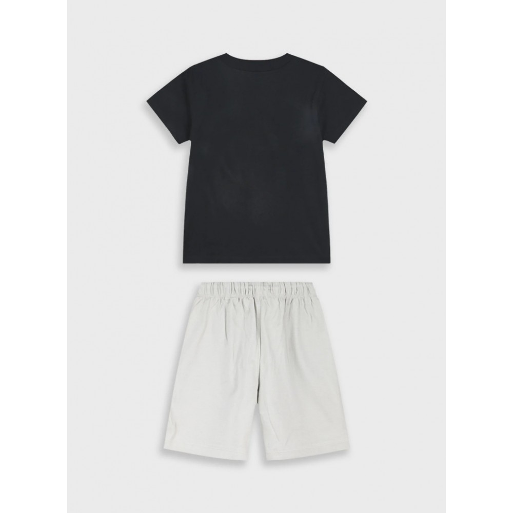 Εφηβικό Σετ Μακό με Μπλούζα Sk 8 και Βερμούδα Αγόρι (6-16) –Μπεζ– 