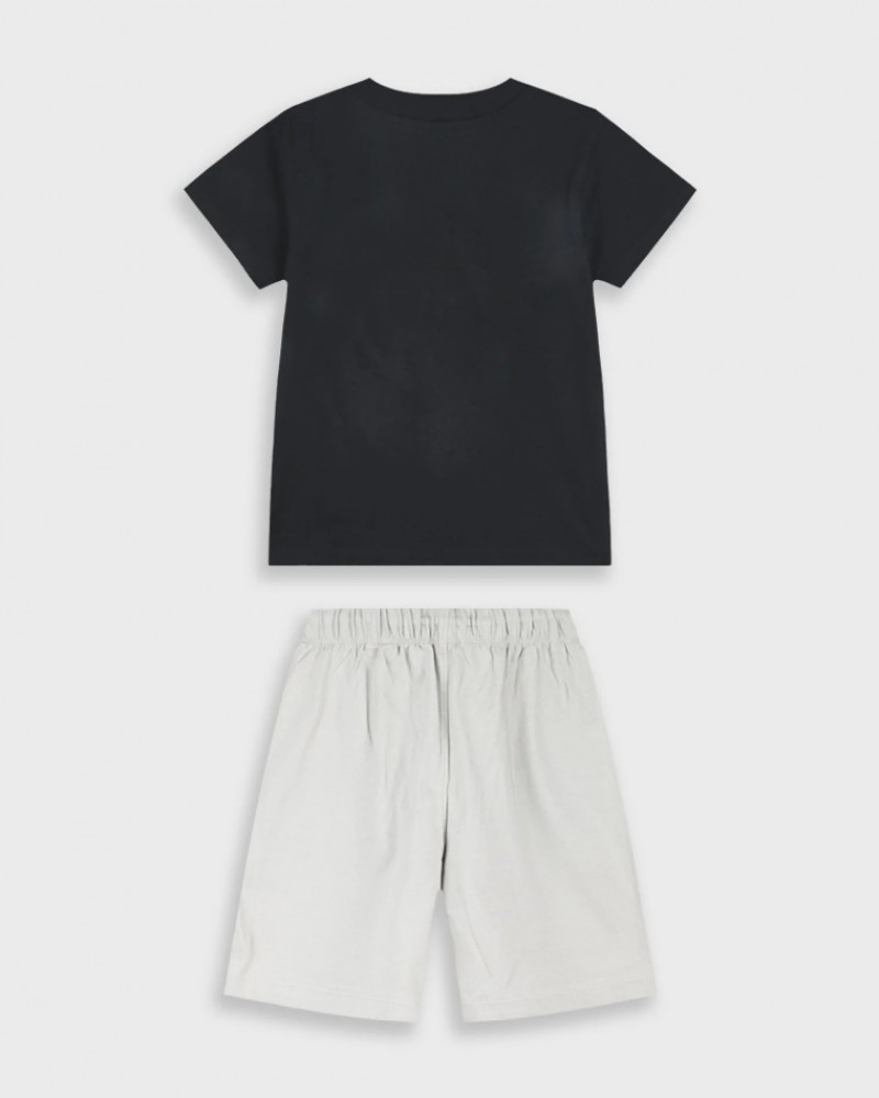 Εφηβικό Σετ Μακό με Μπλούζα Sk 8 και Βερμούδα Αγόρι (6-16) –Μπεζ– 