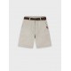 Εφηβική Βερμούδα Ριγέ με Ζώνη Σοκολατί Αγόρι (6-16) –Μπεζ– 13-226016-2