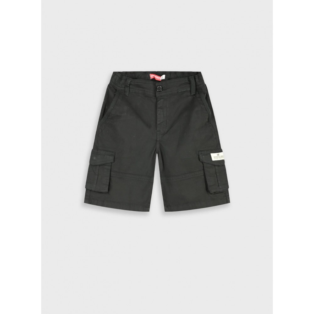 Εφηβική Βερμούδα Cargo με Μαλακό Ύφασμα Αγόρι (6-16) –Μαύρο– 13-226017-2