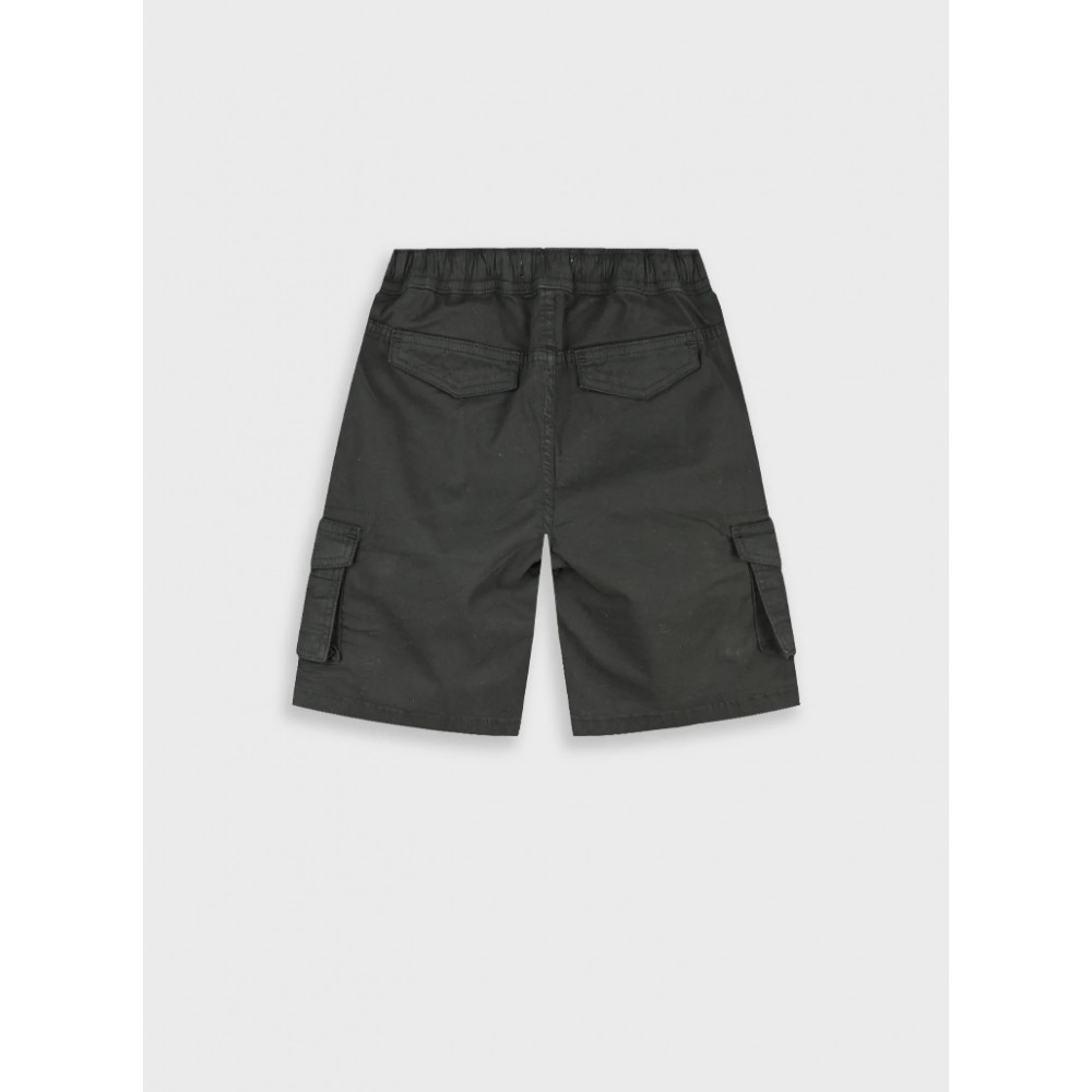 Εφηβική Βερμούδα Cargo με Μαλακό Ύφασμα Αγόρι (6-16) –Μαύρο– 13-226017-2