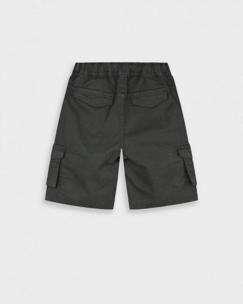 Εφηβική Βερμούδα Cargo με Μαλακό Ύφασμα Αγόρι (6-16) –Μαύρο– 