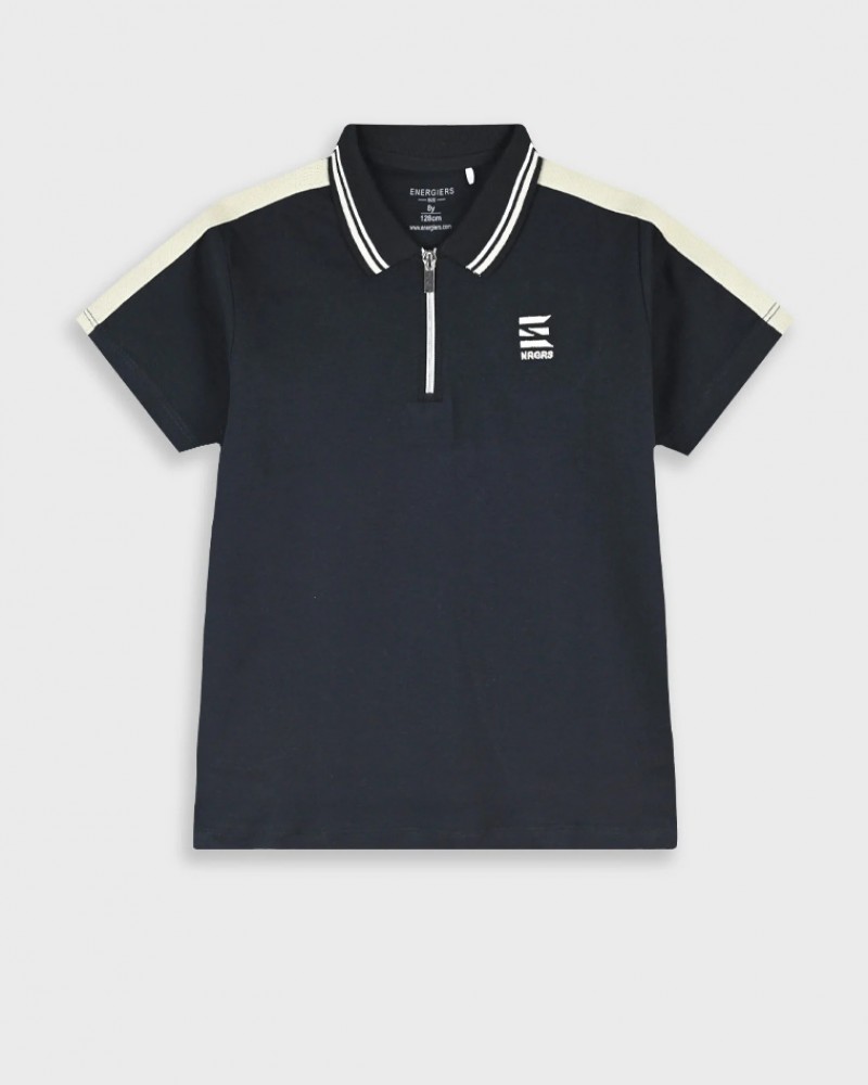 Εφηβική Μπλούζα Polo Πικέ Αγόρι (6-16) -Μαύρο- 