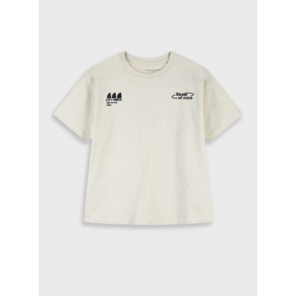 Εφηβική T-Shirt Μπλούζα με Τύπωμα Skate of Mine Αγόρι (6-16) -Βανίλια- 13-226020-5