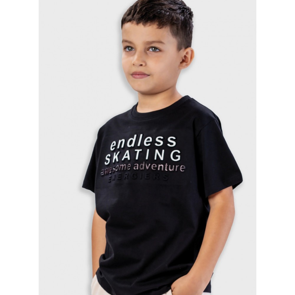 Εφηβική T-Shirt Μπλούζα Endless Skating Αγόρι (6-16) -Μαύρο- 13-226021-5