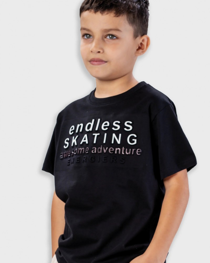 Εφηβική T-Shirt Μπλούζα Endless Skating Αγόρι (6-16) -Μαύρο- 