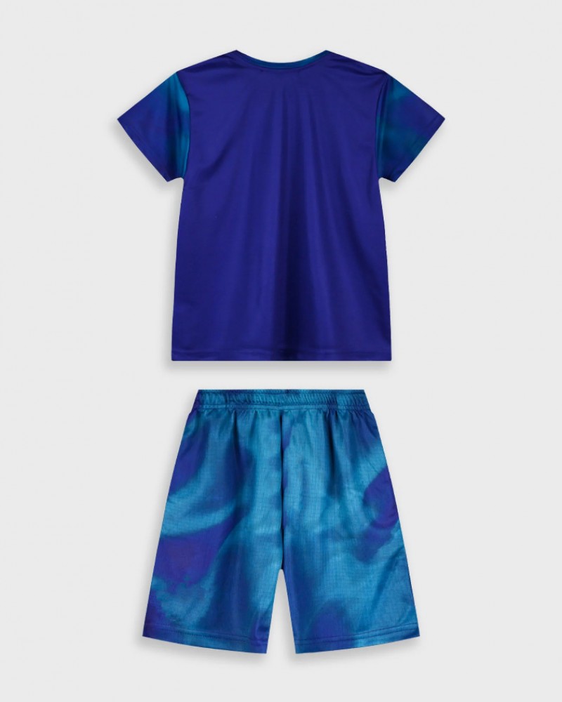 Εφηβικό Σετ Αθλητικό Ντεγκραντέ με Μπλούζα Sport και Βερμούδα Αγόρι (6-16) –Dream Blue– 