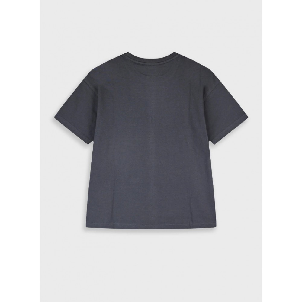 Εφηβική T-Shirt Μπλούζα με Τύπωμα Focus on Fun Αγόρι (6-16) -Ανθρακί- 13-226031-5