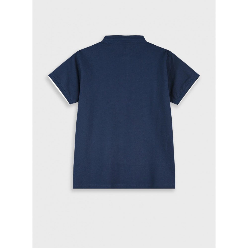Εφηβική Μπλούζα Τύπου Polo Με Μάο Γιακά Αγόρι (6-16) -Μαρέν- 13-226034-5