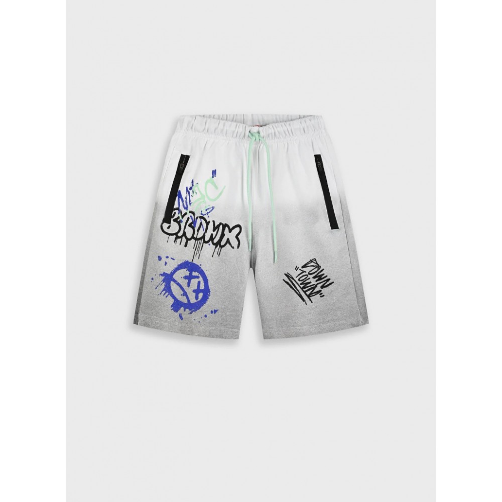 Εφηβική Βερμούδα Αθλητική Ντεγκραντέ με Τύπωμα Αγόρι (6-16) –Εκρού– 13-226043-2