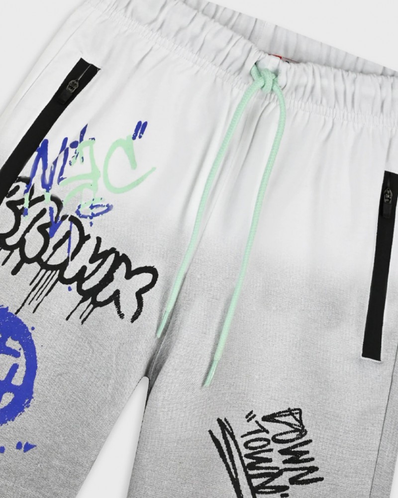 Εφηβική Βερμούδα Αθλητική Ντεγκραντέ με Τύπωμα Αγόρι (6-16) –Εκρού– 