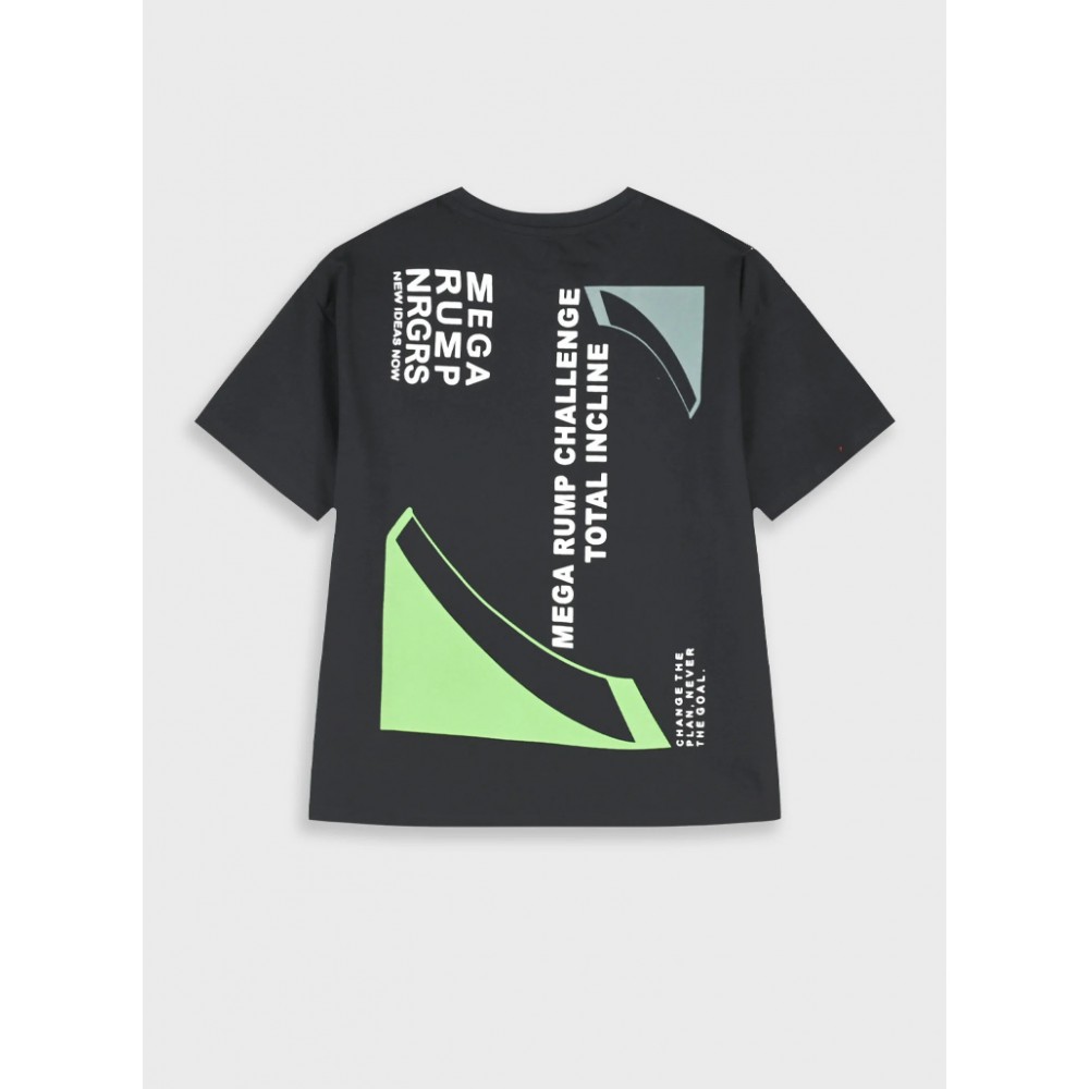 Εφηβική T-Shirt Μπλούζα Mega Rump Challenge Αγόρι (6-16) -Μαύρο- 13-226043-5