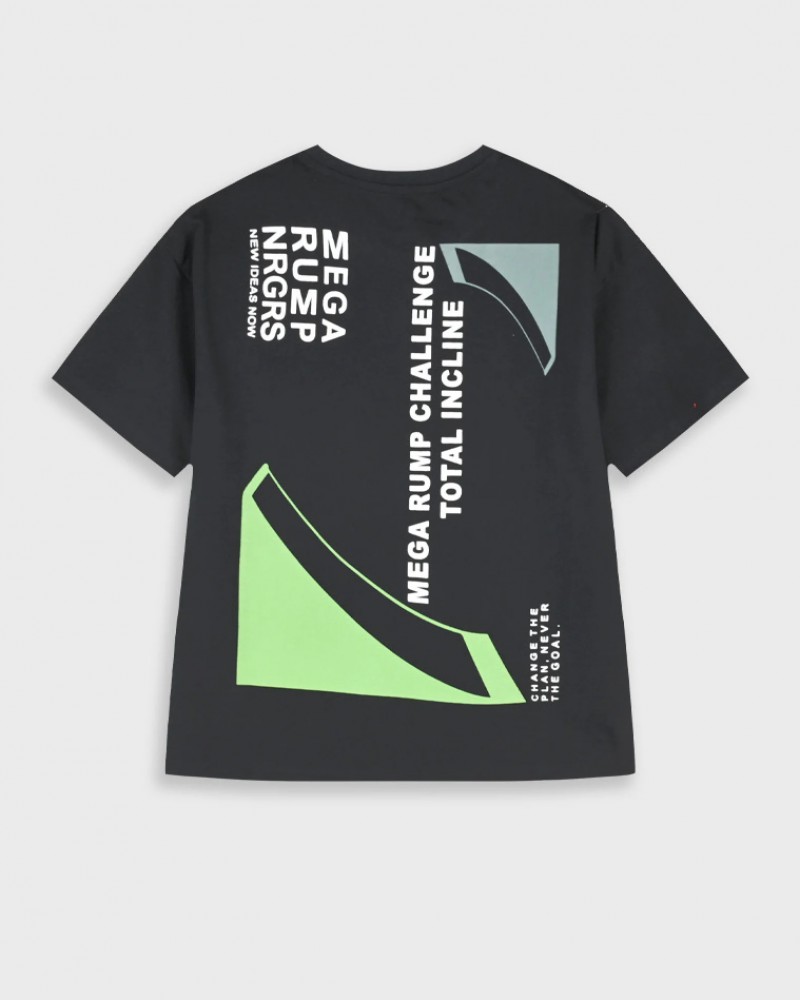 Εφηβική T-Shirt Μπλούζα Mega Rump Challenge Αγόρι (6-16) -Μαύρο- 