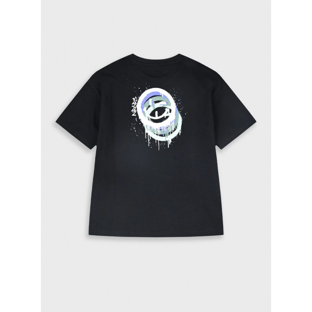 Εφηβική T-Shirt Μπλούζα με Τύπωμα Just Smile Edition Αγόρι (6-16) -Μαύρο- 13-226044-5