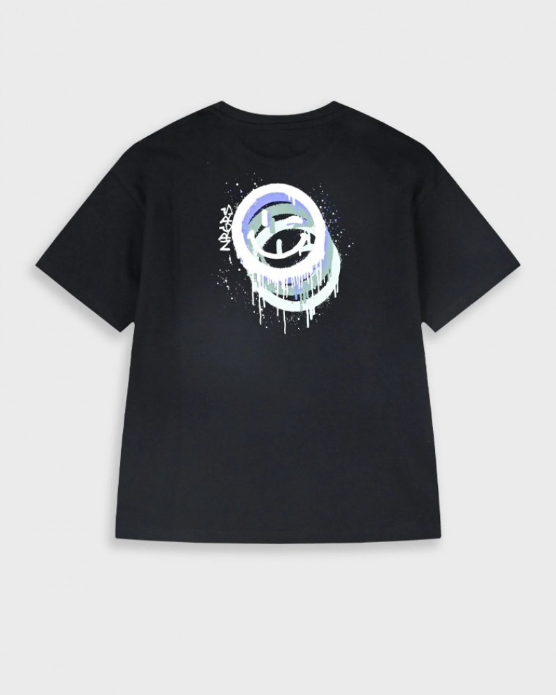 Εφηβική T-Shirt Μπλούζα με Τύπωμα Just Smile Edition Αγόρι (6-16) -Μαύρο- 