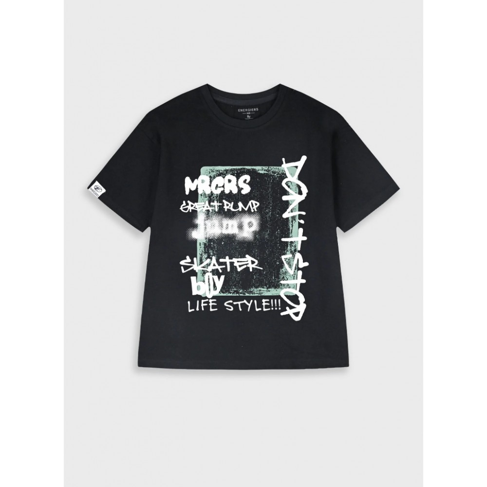 Εφηβική T-Shirt Μπλούζα Don't Stop Αγόρι (6-16) -Μαύρο- 13-226045-5
