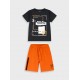 Εφηβικό Σετ Μακό με Μπλούζα Real Athletic και Βερμούδα Αγόρι (6-16) –Πορτοκαλί– 13-226047-0