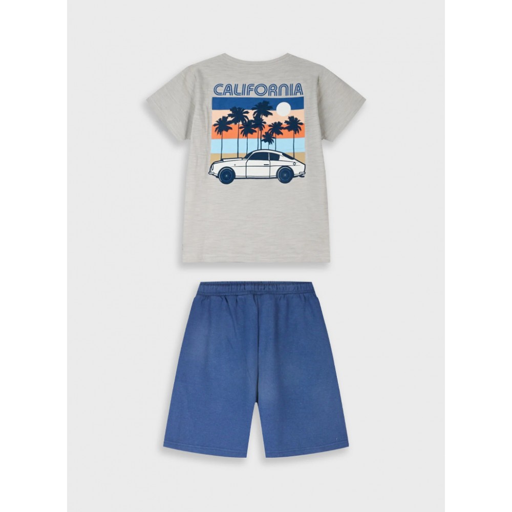 Εφηβικό Σετ Μακό με Μπλούζα California και Βερμούδα Αγόρι (6-16) –Μαρέν– 13-226052-0