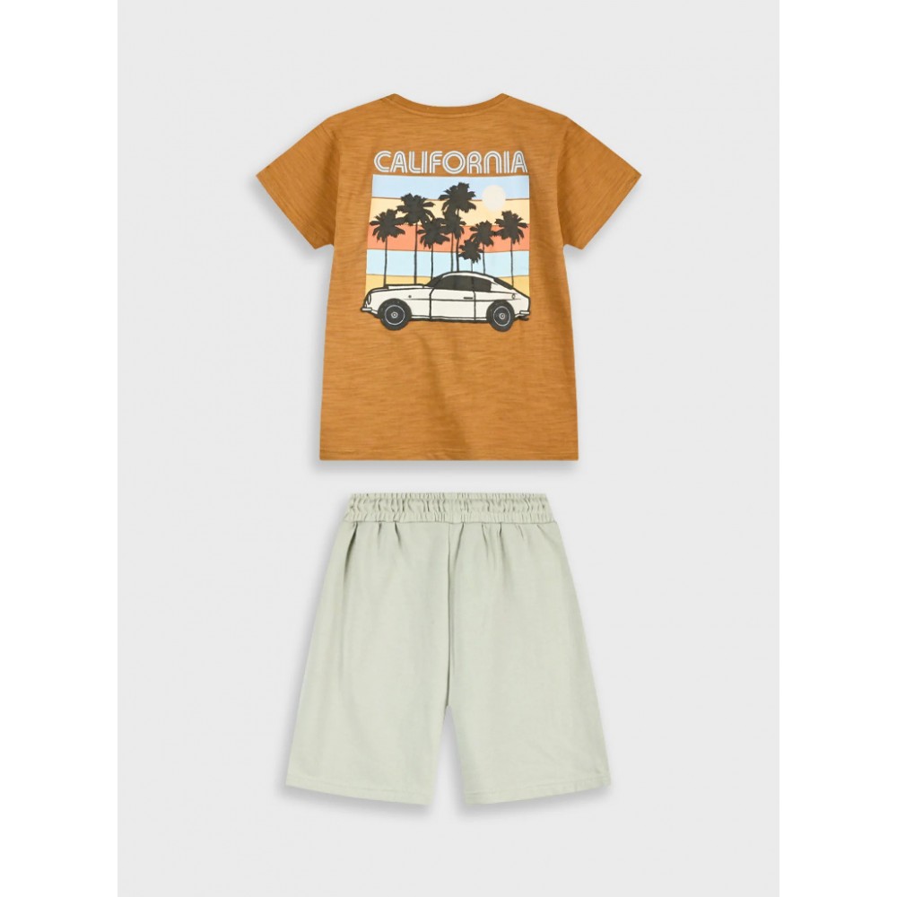 Εφηβικό Σετ Μακό με Μπλούζα California και Βερμούδα Αγόρι (6-16) –Πάγος– 13-226052-0