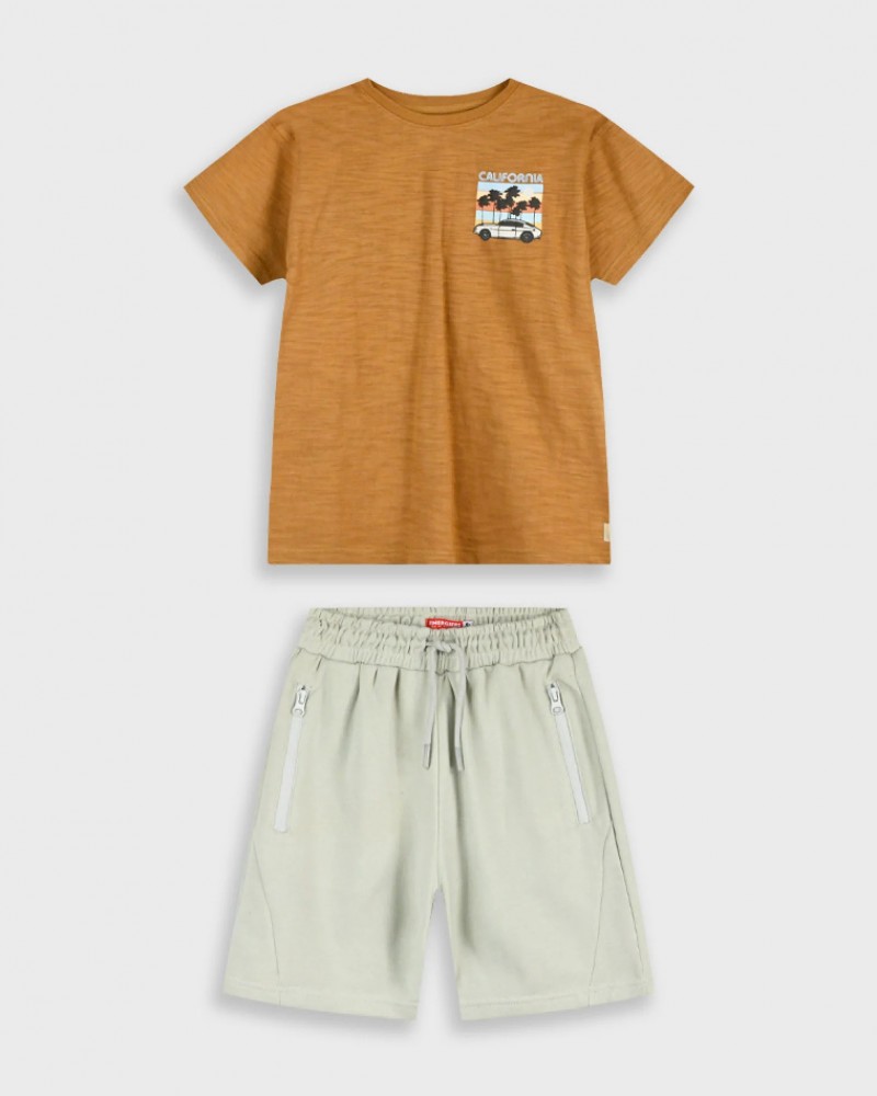 Εφηβικό Σετ Μακό με Μπλούζα California και Βερμούδα Αγόρι (6-16) –Πάγος– 