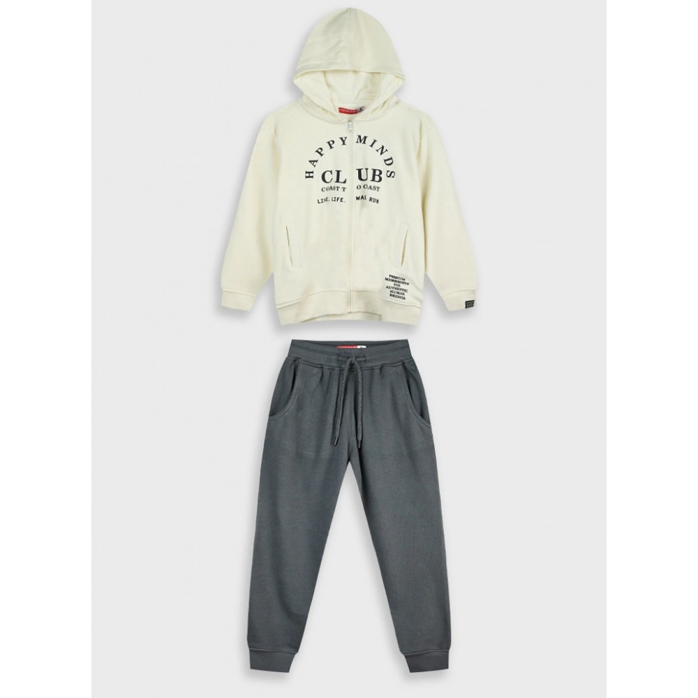 Εφηβικό Σετ Εποχής με Ζακέτα Happy Minds και Παντελόνι Φόρμας Αγόρι (6-16) -Ανθρακί- 13-226065-0