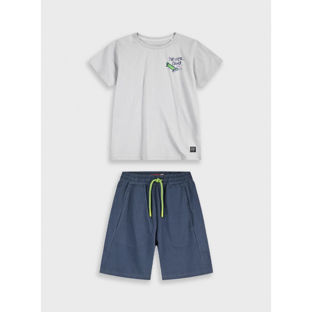 Εφηβικό Σετ Μακό με Μπλούζα Skate Board και Βερμούδα Αγόρι (6-16) –Μαρέν– 