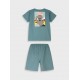 Εφηβικό Σετ Μακό με Μπλούζα Skate Enjoying και Βερμούδα Αγόρι (6-16) –Σκονισμένο Πράσινο– 13-226074-0