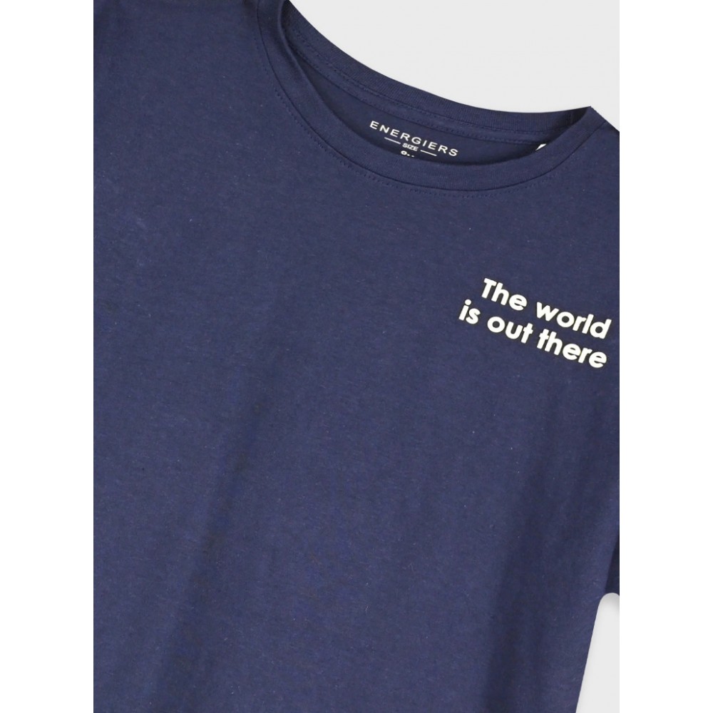 Εφηβικό Σετ Μακό με Μπλούζα The World is Out There και Βερμούδα Αγόρι (6-16) –Μπεζ– 13-226077-0