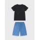 Εφηβικό Σετ Μακό με Μπλούζα Don't Give Up και Βερμούδα Αγόρι (6-16) –Ρουά– 13-226081-0