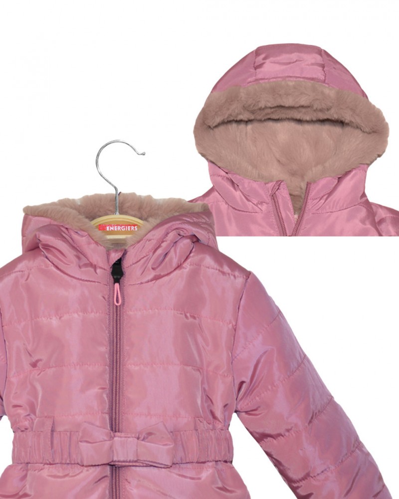 Βρεφικό Clothing, Ζεστό Τζάκετ με Ενίσχυση Και Κουκούλα Κορίτσι -Φρεζ- 14-122400-1