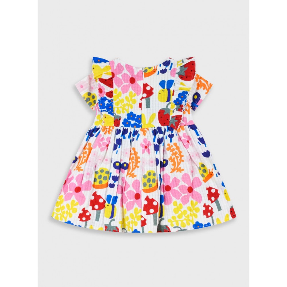 Βρεφικό Φόρεμα με Φραουλίστες Μοτίβο Κορίτσι (6-24μ) –Εμπριμέ– 14-226408-7