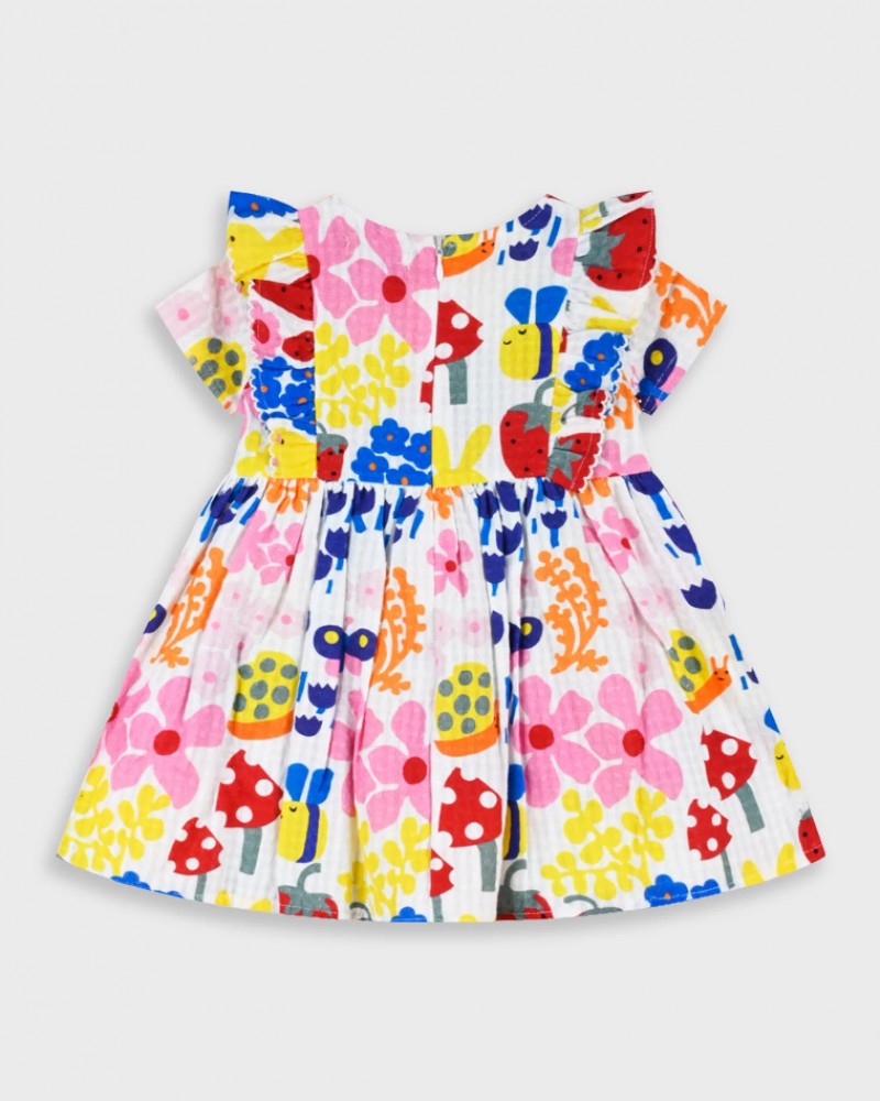 Βρεφικό Φόρεμα με Φραουλίστες Μοτίβο Κορίτσι (6-24μ) –Εμπριμέ– 