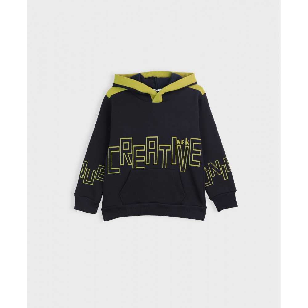 Παιδικό Casual Σετ Φούτερ Φόρμα Με Κουκούλα Creative Αγόρι -Μαρέν- 142223