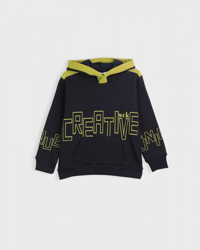 Παιδικό Casual Σετ Φούτερ Φόρμα Με Κουκούλα Creative Αγόρι -Μαρέν- 142223