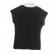 T-Shirt Μπλούζα Μακό με Φιόγκο από Παγιέτα -Μαύρο- 1476