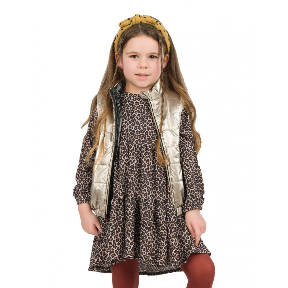 Παιδικό Fashion Φόρεμα από Animal Print Μοτίβο Κορίτσι -Εμπριμέ- 15-123300-7