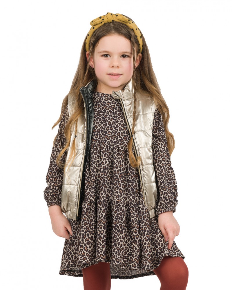 Παιδικό Fashion Φόρεμα από Animal Print Μοτίβο Κορίτσι -Εμπριμέ- 15-123300-7