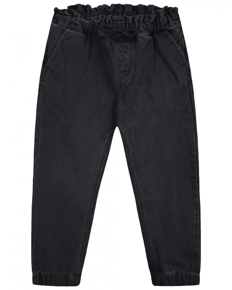 Παιδικό Τζιν Παντελόνι Ελαστικό Denim Τύπου Jogger Κορίτσι –Γκρι Τζην– 15-123305-2