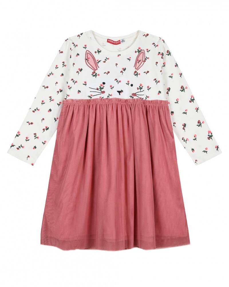 Παιδικό Fashion Floral Φόρεμα Με Τούλι Κορίτσι -Φρεζ- 15-123310-7