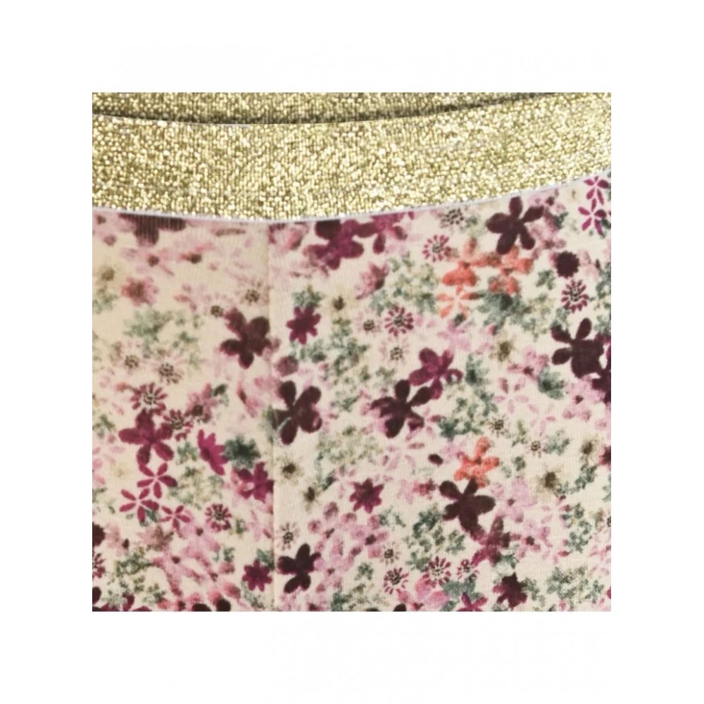 Παιδικό Κολάν σε Μοτίβο Floral και Lurex Λάστιχο Κορίτσι (2-5) -Φλοράλ- 15-124332-2