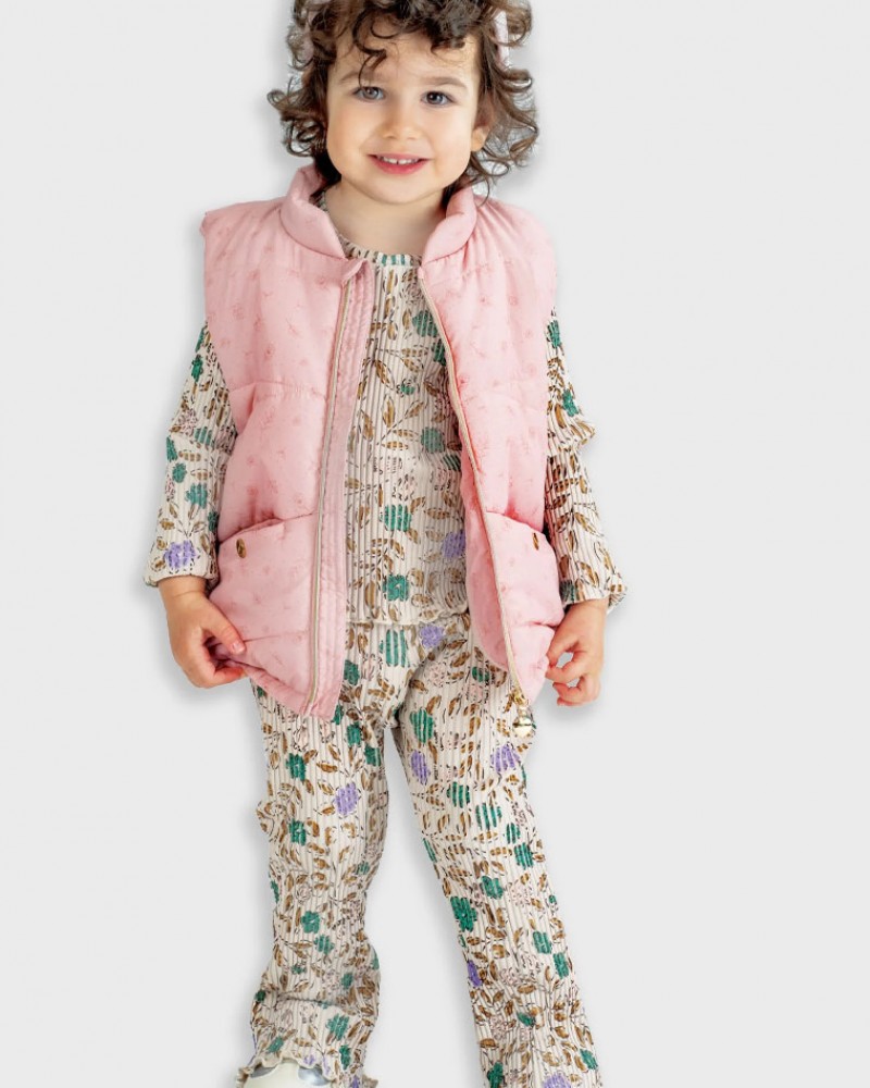 Παιδικό Ριπ Κολάν Φλοράλ Κορίτσι (2-6) -Εμπριμέ- 