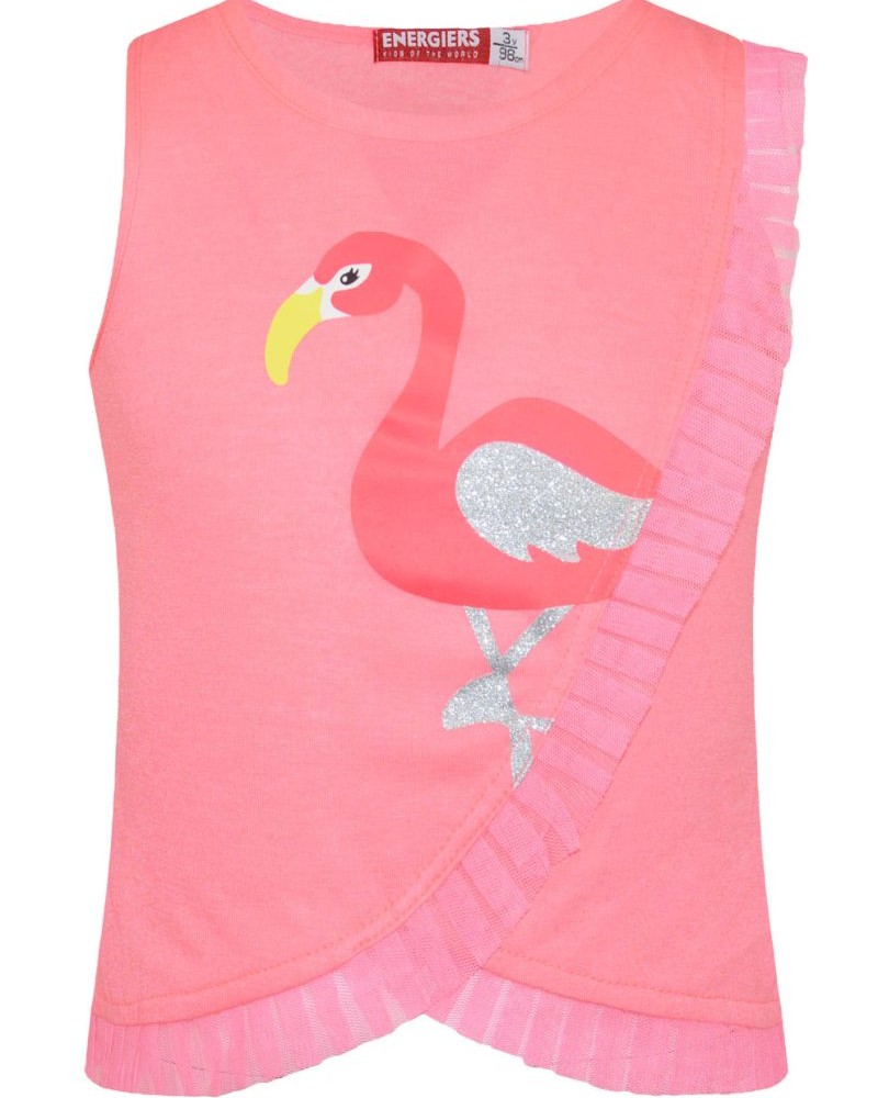 Παιδικό, Αμάνικο Μπλουζάκι Φλαμίνγκο -Κοραλλί Νέον- 15-222323-5