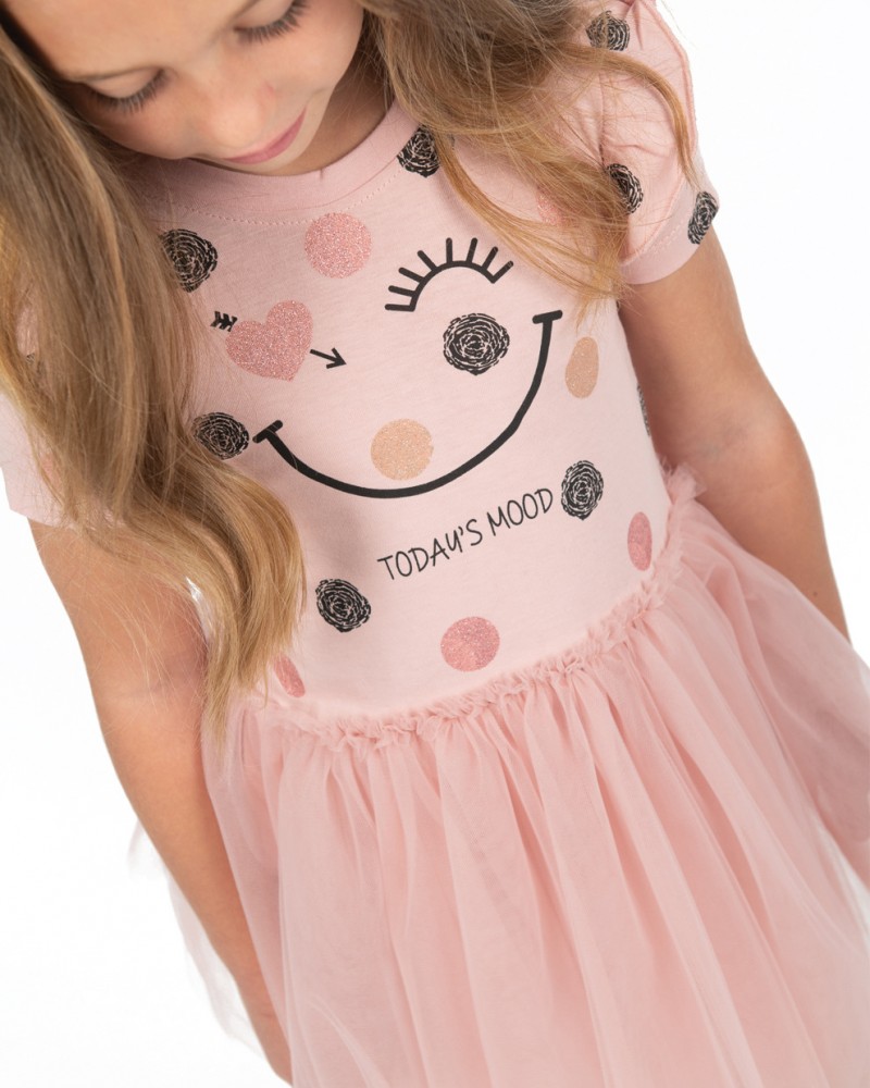 Παιδικό Πουά Φόρεμα με Τούλι Κορίτσι -Φρεζ- 15-223304-7