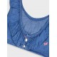 Παιδικό Σετ Τζιν με Μπλούζα Crop Top και Σορτς Κορίτσι (2-6) -Αν.Μπλε Τζην- 15-225306-0
