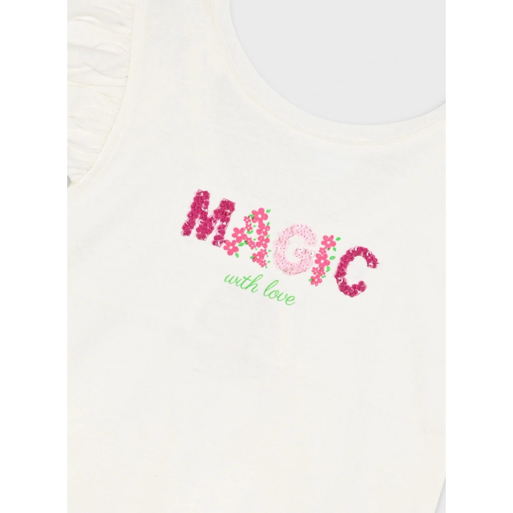 Παιδικό Σετ με Μπλούζα Magic και Σορτς Floral Κορίτσι (2-6) -Εμπριμέ- 15-225327-0