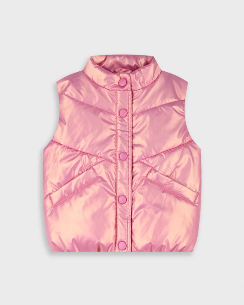 Παιδικό Γιλέκο Αμάνικο Λεπτό Κορίτσι (2-6) -Τριανταφυλλί- 