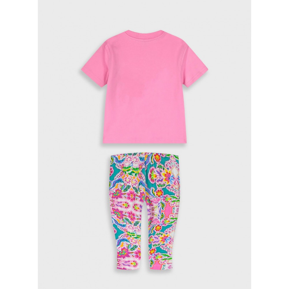 Παιδικό Σετ με Μπλουζάκι Summer και Κολάν Κάπρι Κορίτσι (2-6) -Εμπριμέ- 15-226344-0